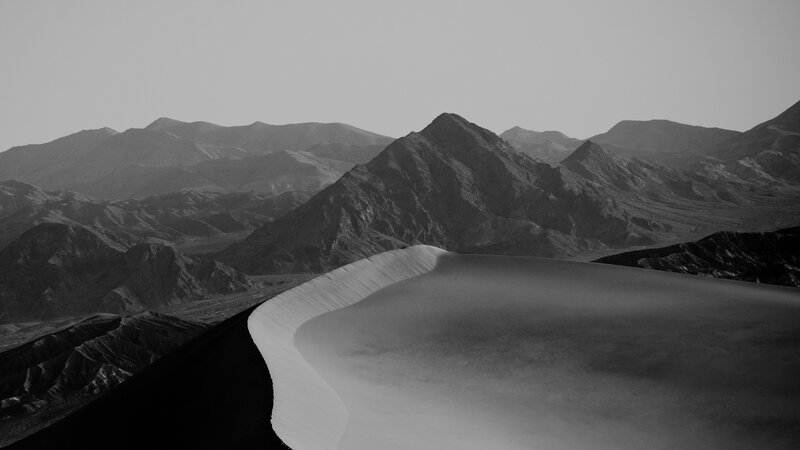 Sand Dune in Desert — Black