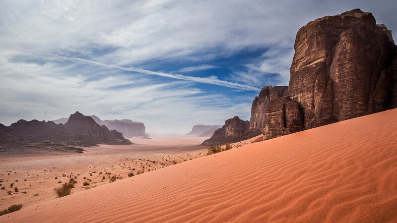Sand Dune in Desert — Orange, Serene