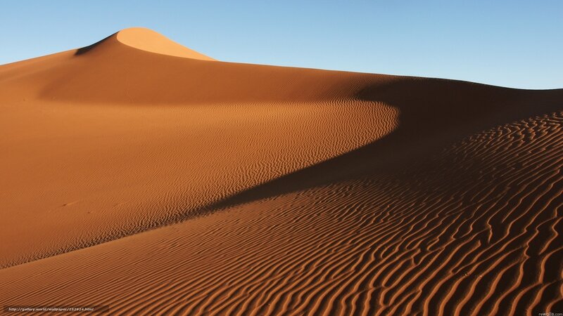 Sand Dune in Desert — Orange