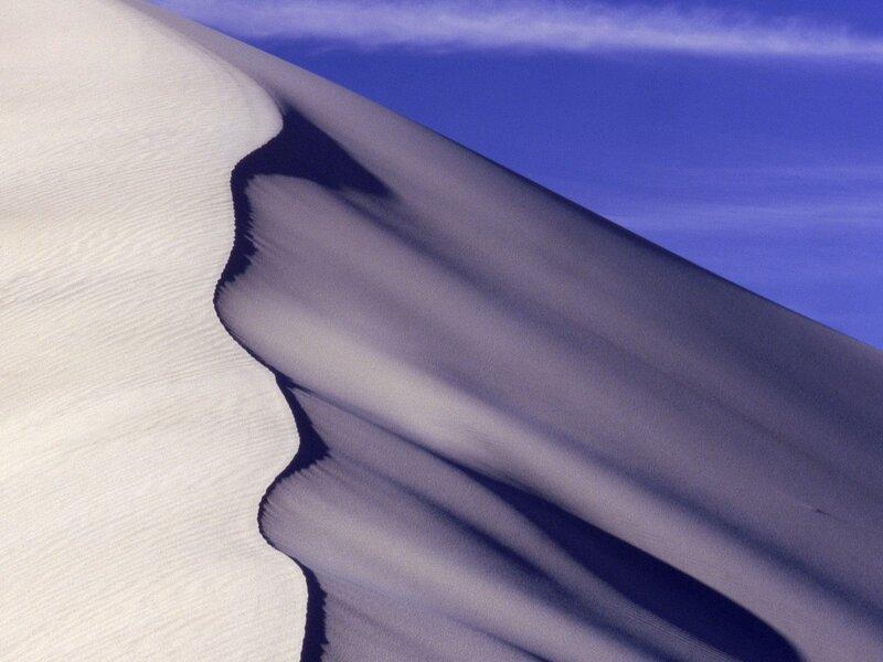 Sand Dune in Desert — White