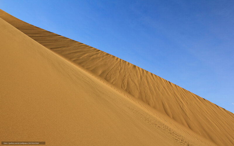 Sand Dune under Blue Sky — Serene, Afternoon, Photograph