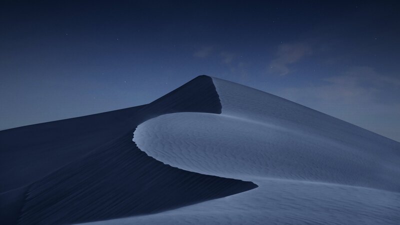 Sand Dune under Night Sky