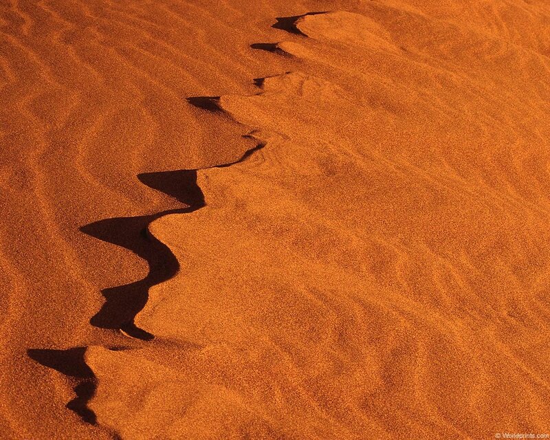 sand dune with shadow