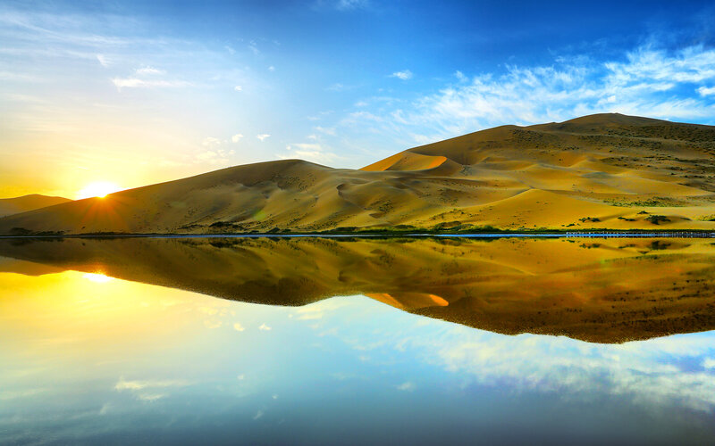 Sand Dunes and Lake