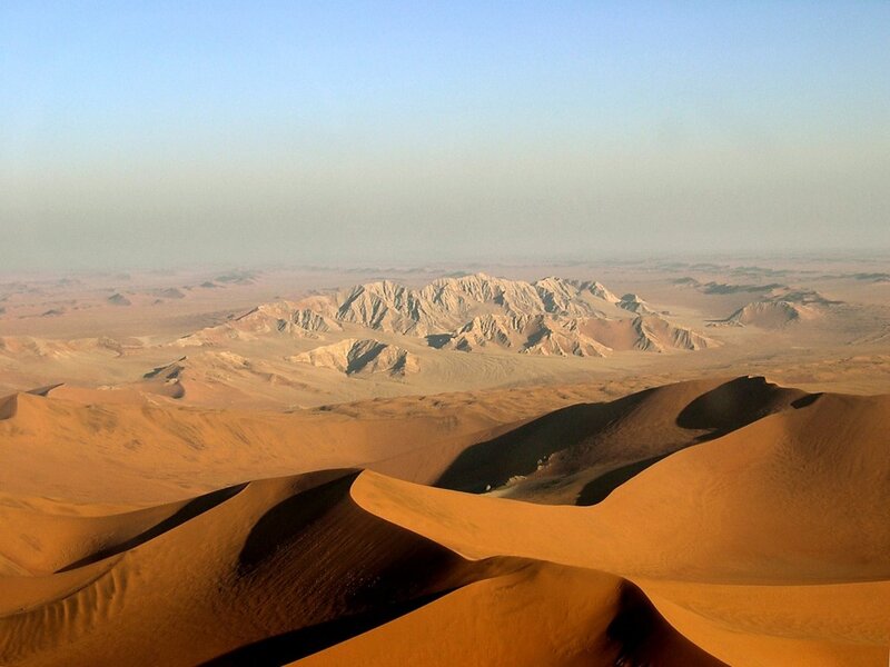 Sand Dunes and Mountains — Orange