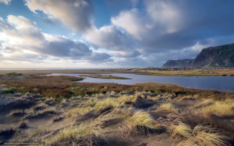 Sand Dunes and River
