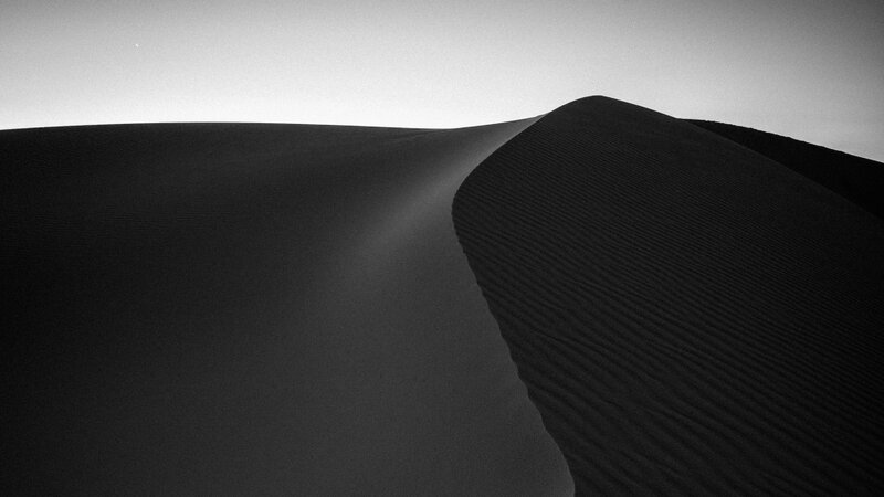 Sand Dunes at Dusk — Black