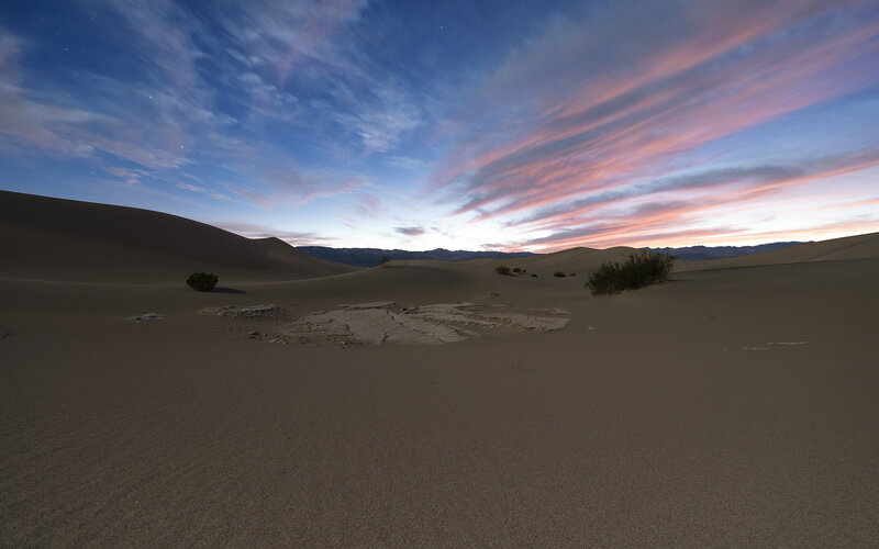 Sand Dunes at Dusk — Blue, Serene