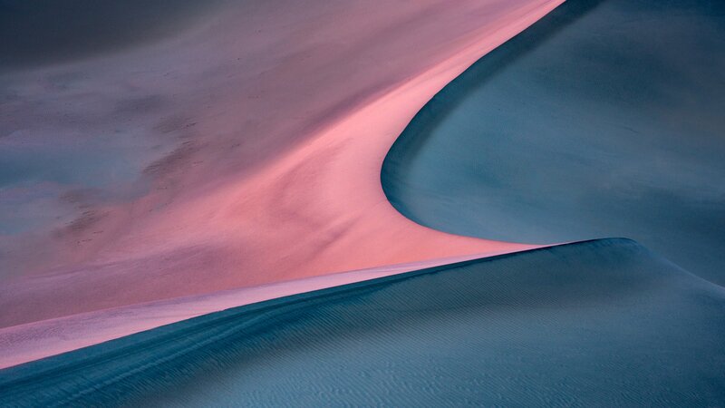 Sand Dunes at Dusk — Pink
