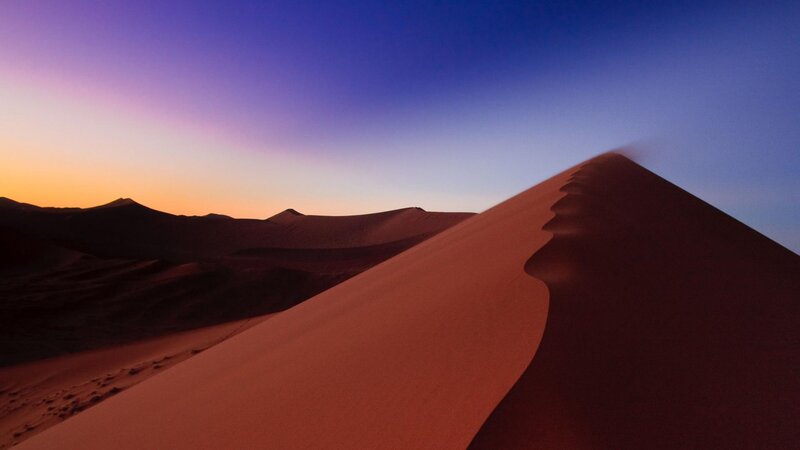 Sand Dunes at Dusk — Purple, Serene