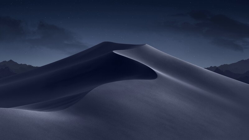 Sand Dunes at Night — Blue, Serene