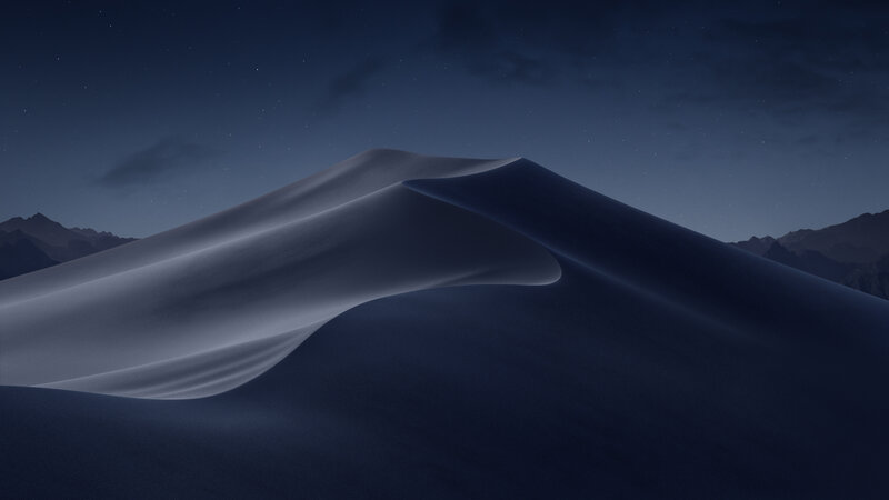 Sand Dunes at Night — Blue
