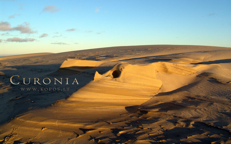 Sand Dunes at Sunset — Beige, Serene, Photograph