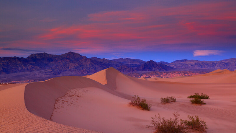 Sand Dunes at Sunset — Pink, Serene