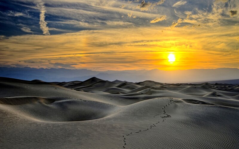Sand Dunes at Sunset — Yellow
