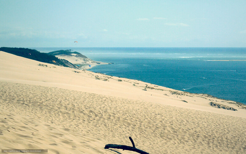 Sand Dunes by Ocean — Blue, Serene