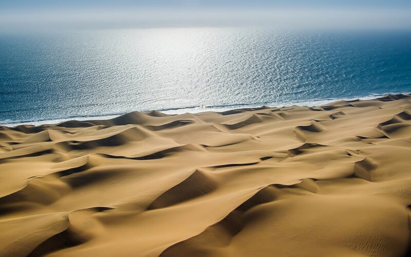 Sand Dunes by Ocean — Brown, Serene