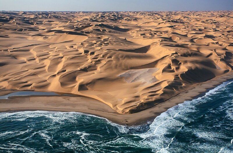 Sand Dunes by Ocean — Brown