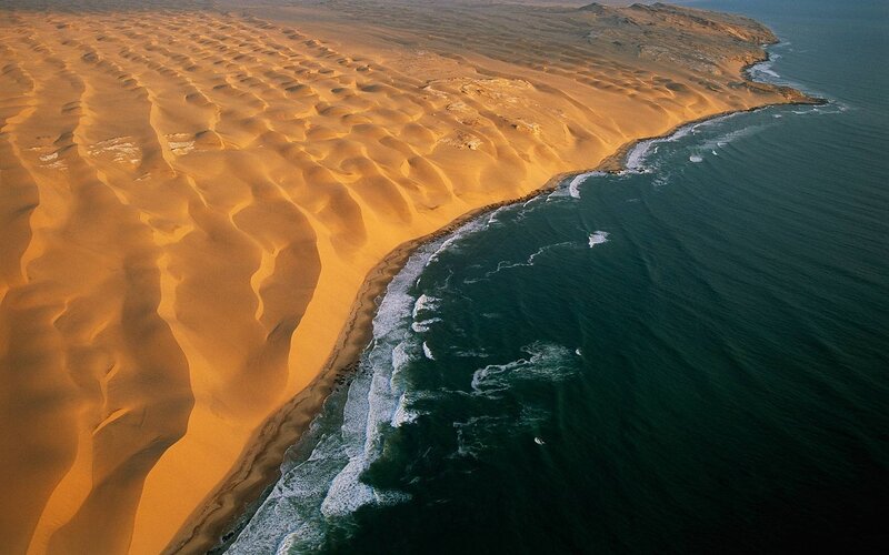 Sand Dunes by Ocean — Orange