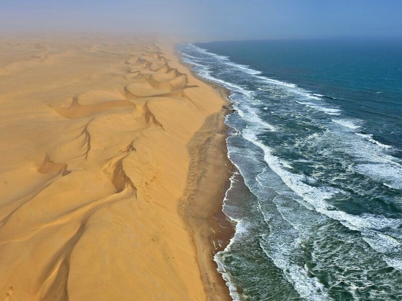 Sand Dunes by Ocean — Yellow