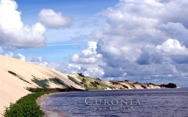 Sand Dunes by Water — Blue