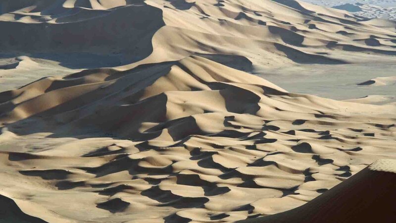Sand Dunes in Desert — Beige, Arid, Afternoon, Photograph, Shadows