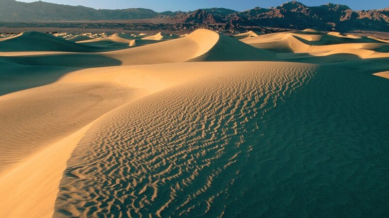 Sand Dunes in Desert — Beige, Brown