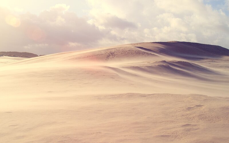 Sand Dunes in Desert — Beige, Serene, Afternoon