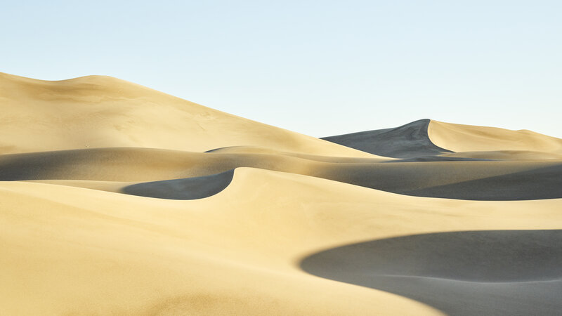 Sand Dunes in Desert — Beige, Serene, Morning