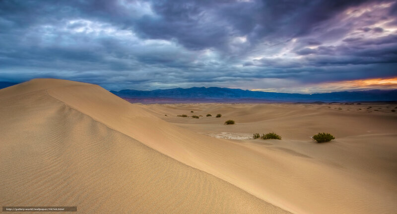 Sand Dunes in Desert — Blue, Dramatic