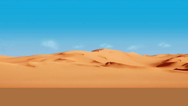 Sand Dunes in Desert — Blue, Serene, Afternoon, Photograph, Sky, Clouds, Orange