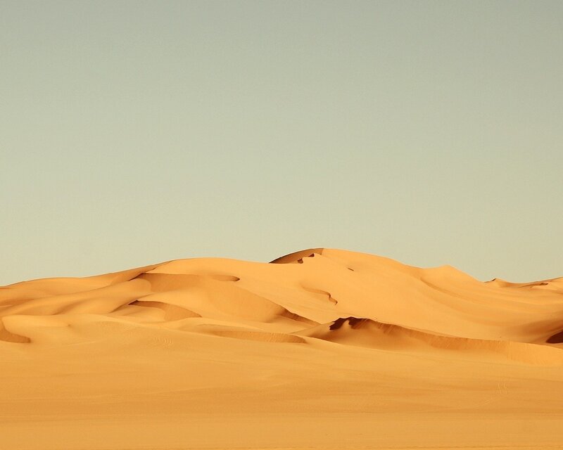 Sand Dunes in Desert — Light Blue