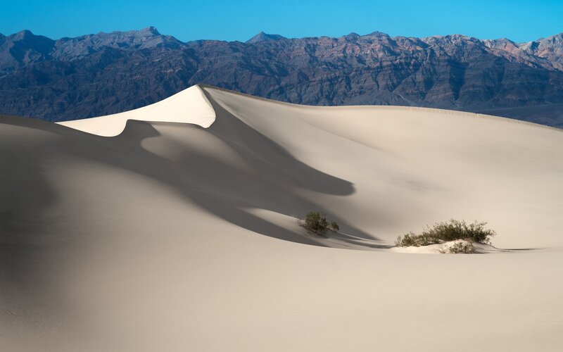 Sand Dunes in Desert — White, Serene