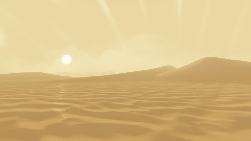 Sand Dunes in Desert — Yellow, Desolate