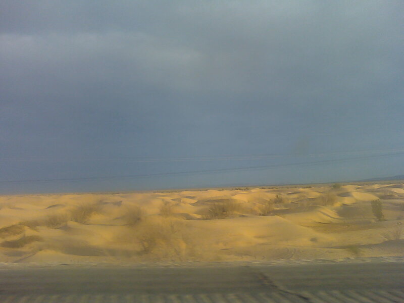 Sand Dunes in Desert — Yellow