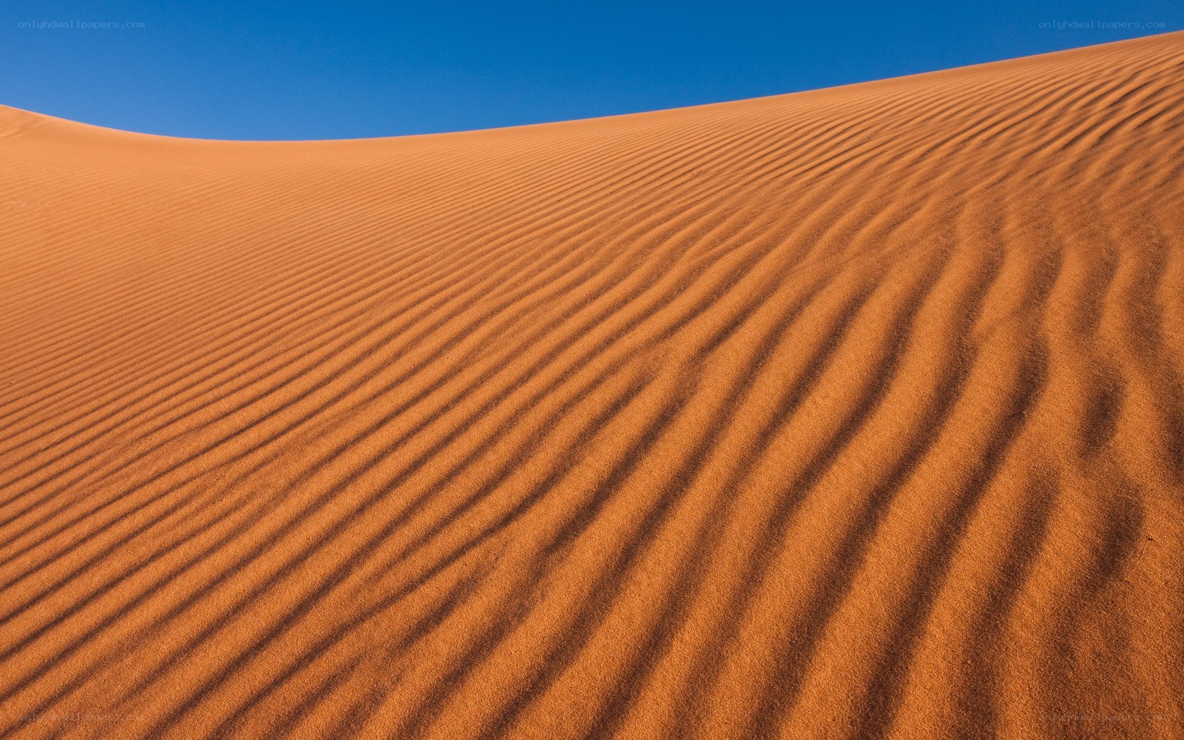Sand dunes under blue sky