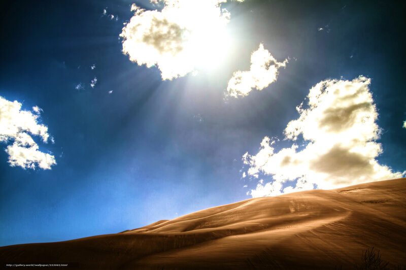Sand Dunes under Blue Sky — Dramatic, Afternoon
