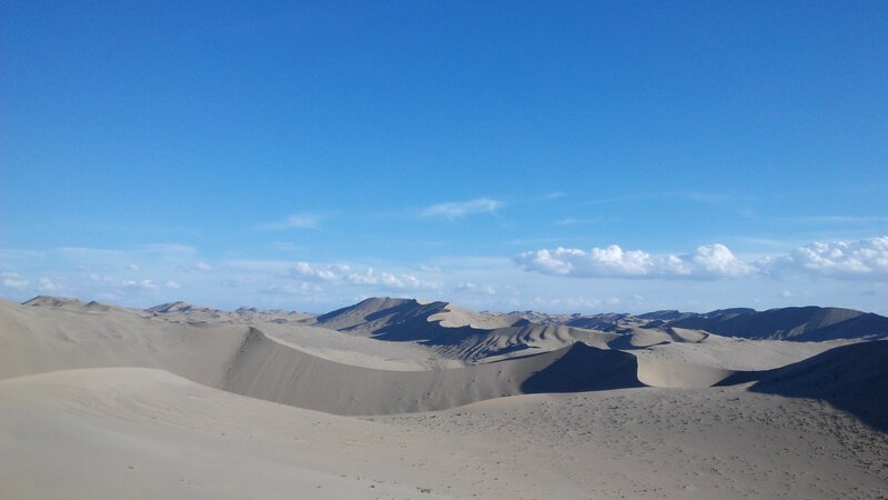 Sand Dunes under Blue Sky — Serene, Afternoon