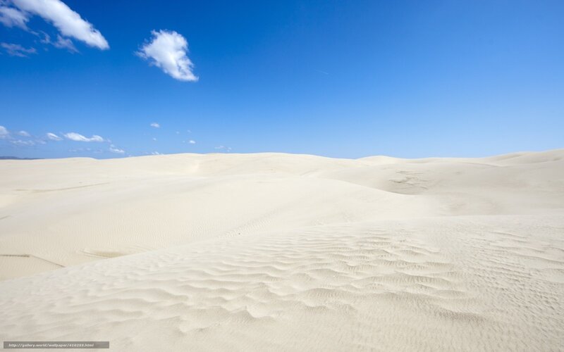 Sand Dunes under Blue Sky — Serene