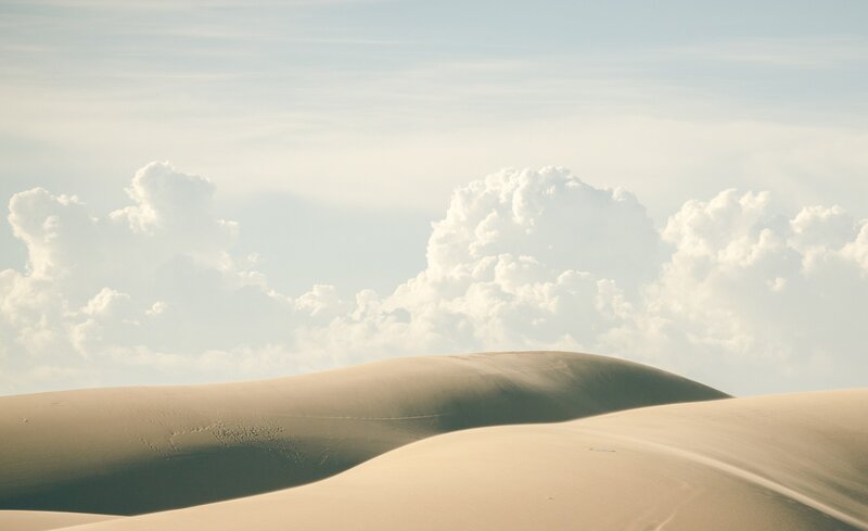 Sand Dunes under Clouds — Beige