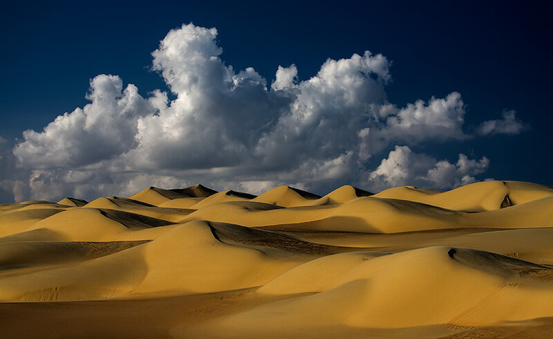 Sand Dunes under Clouds