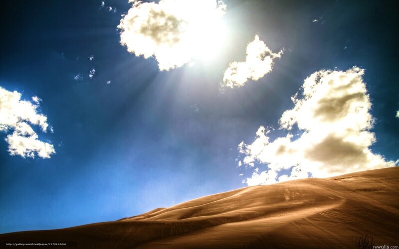 Sand Dunes under Sky — Blue
