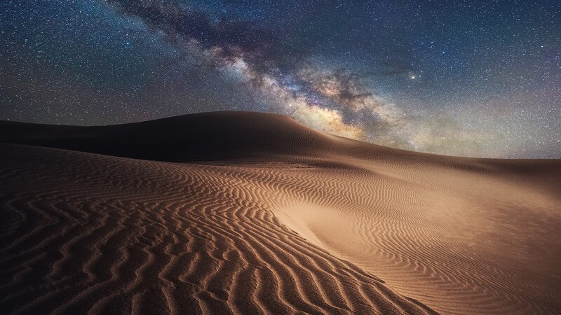 Sand Dunes under Stars — Brown