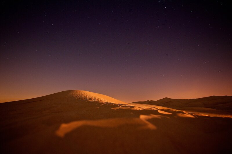 Sand Dunes under Stars — Orange
