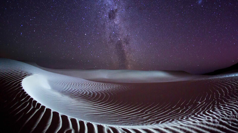 Sand Dunes under Stars — Purple