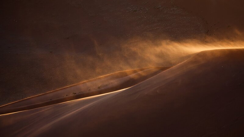 Sand Dunes with Dust Storm
