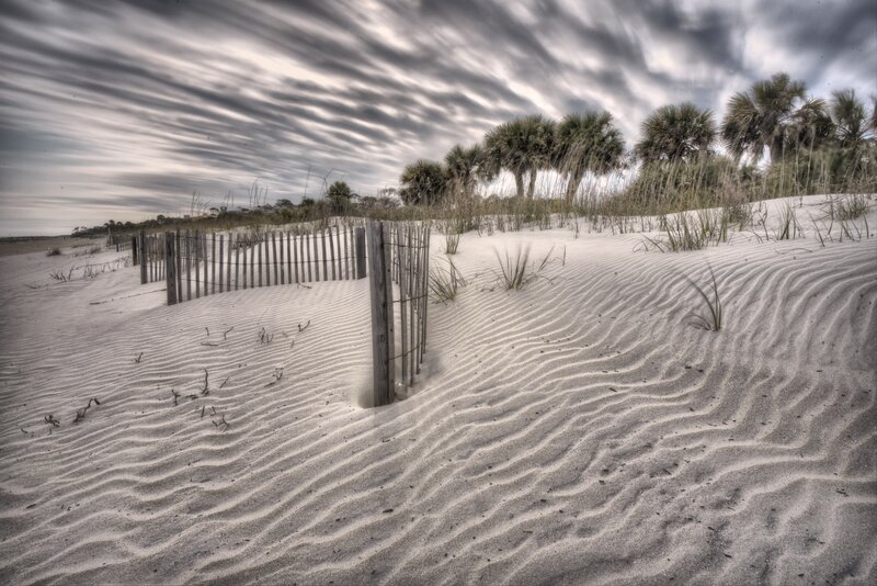Sand Dunes with Fence