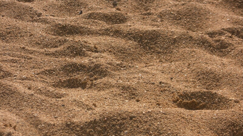 Sand Dunes with Footprints — Brown
