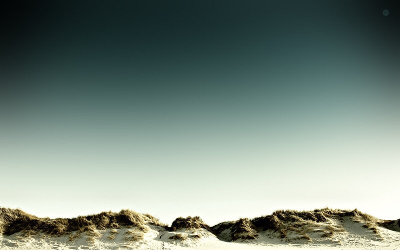 Sand Dunes with Grass — White, Serene, Morning