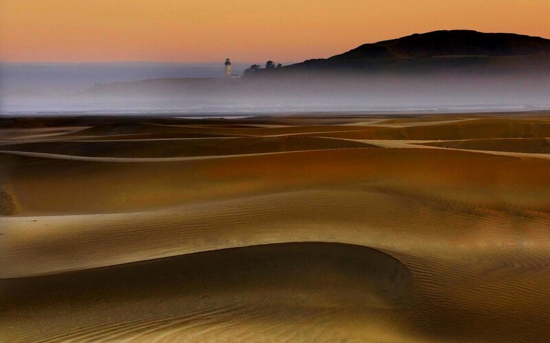 Sand Dunes with Lighthouse